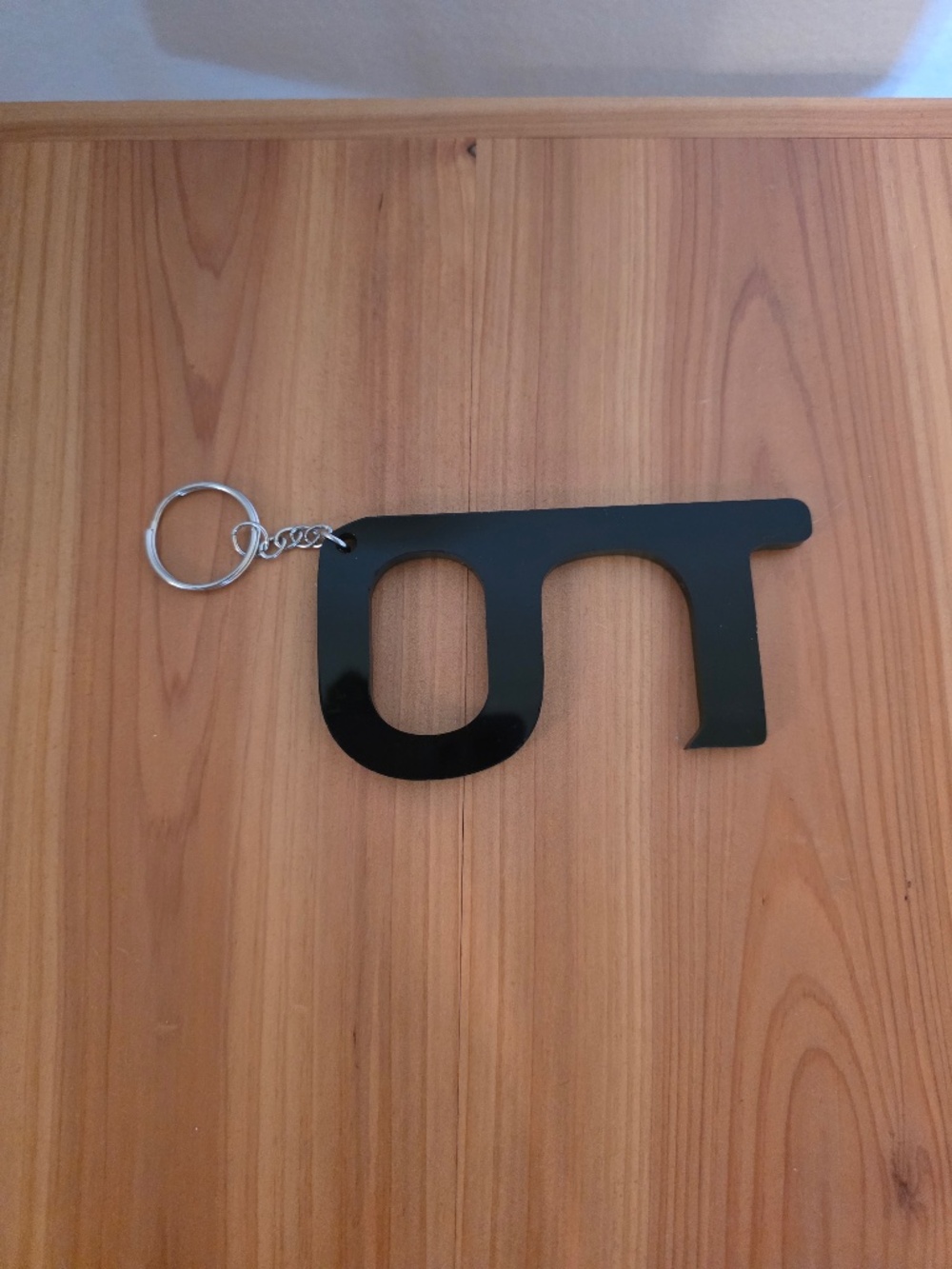 Black Contactless Door Opener Keychain